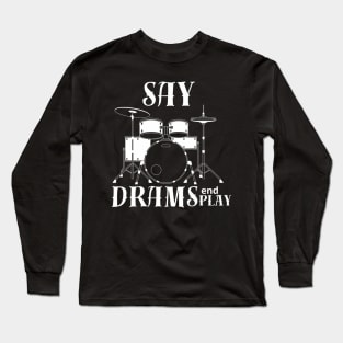 Drum And Guitar s T- Long Sleeve T-Shirt